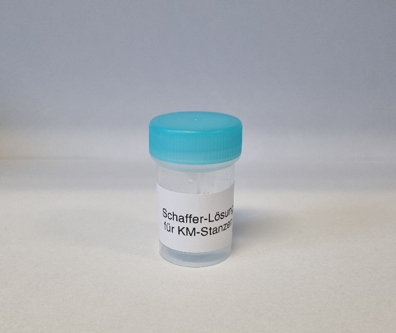 Gefaess mit Schaffelösung 